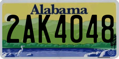 AL license plate 2AK4048
