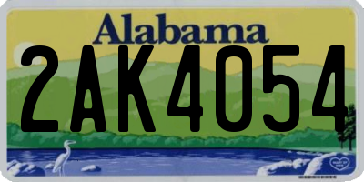 AL license plate 2AK4054