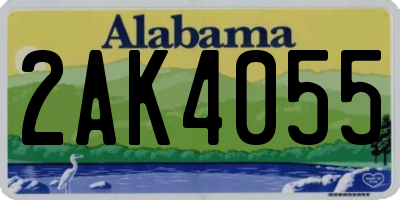 AL license plate 2AK4055