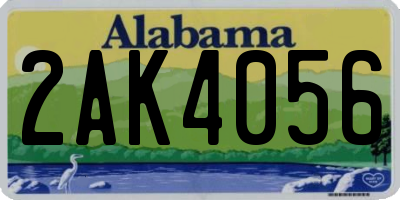 AL license plate 2AK4056