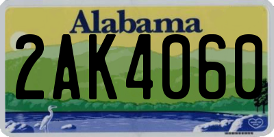 AL license plate 2AK4060