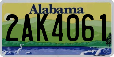AL license plate 2AK4061