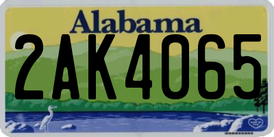 AL license plate 2AK4065