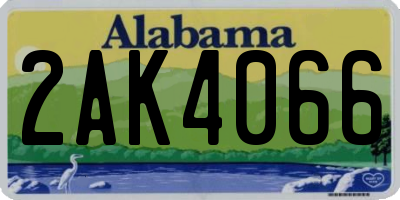 AL license plate 2AK4066