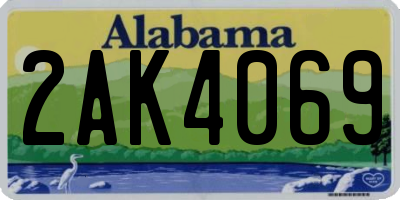 AL license plate 2AK4069