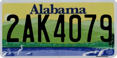 AL license plate 2AK4079
