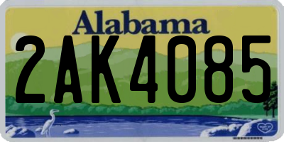 AL license plate 2AK4085