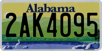 AL license plate 2AK4095