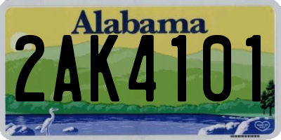 AL license plate 2AK4101