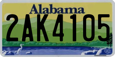 AL license plate 2AK4105