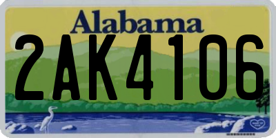 AL license plate 2AK4106