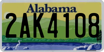 AL license plate 2AK4108