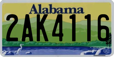 AL license plate 2AK4116