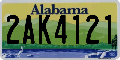 AL license plate 2AK4121