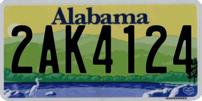 AL license plate 2AK4124