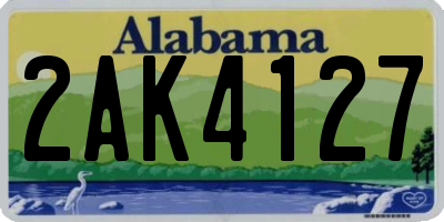 AL license plate 2AK4127