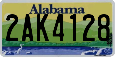 AL license plate 2AK4128