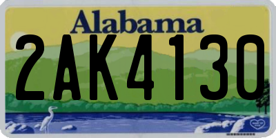AL license plate 2AK4130