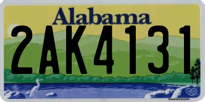 AL license plate 2AK4131