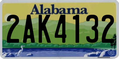 AL license plate 2AK4132