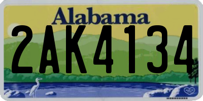 AL license plate 2AK4134
