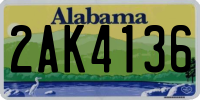AL license plate 2AK4136