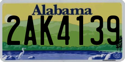 AL license plate 2AK4139