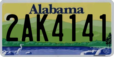 AL license plate 2AK4141
