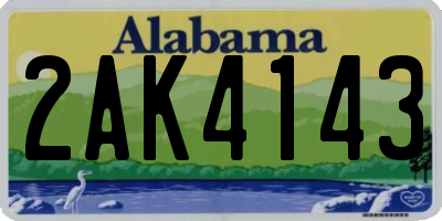 AL license plate 2AK4143