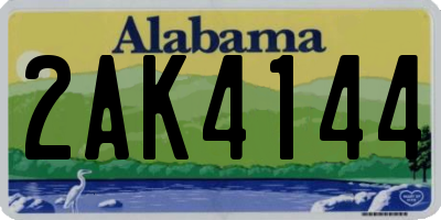 AL license plate 2AK4144