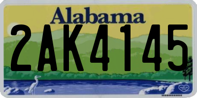 AL license plate 2AK4145
