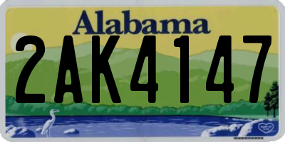AL license plate 2AK4147