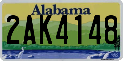 AL license plate 2AK4148