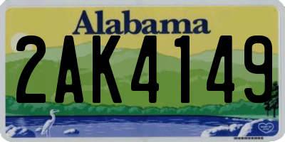 AL license plate 2AK4149