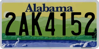 AL license plate 2AK4152