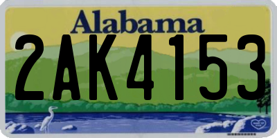 AL license plate 2AK4153
