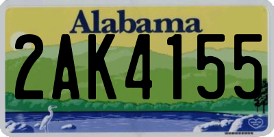 AL license plate 2AK4155