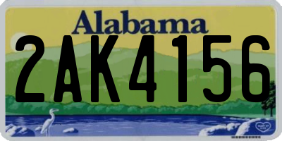 AL license plate 2AK4156