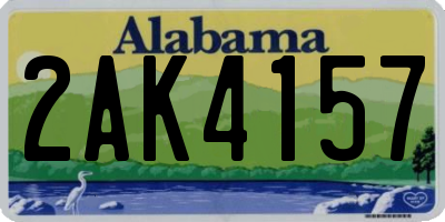 AL license plate 2AK4157