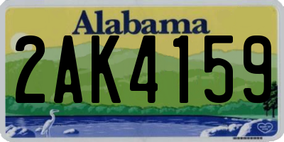 AL license plate 2AK4159