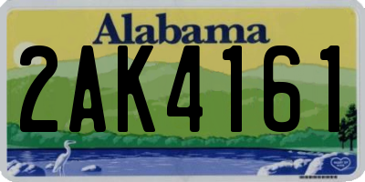 AL license plate 2AK4161