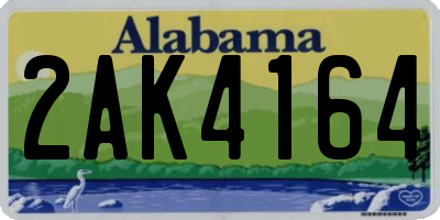 AL license plate 2AK4164