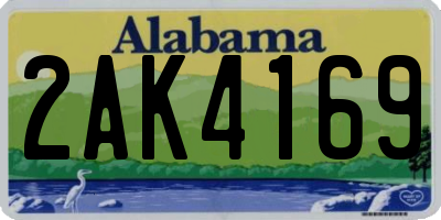 AL license plate 2AK4169