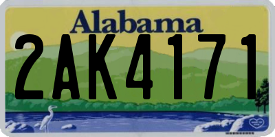 AL license plate 2AK4171