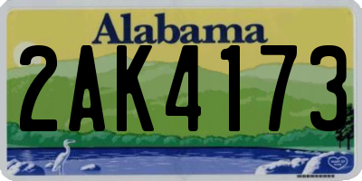 AL license plate 2AK4173