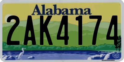AL license plate 2AK4174