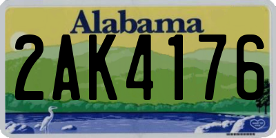AL license plate 2AK4176