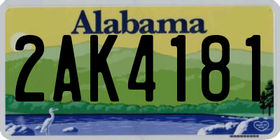 AL license plate 2AK4181