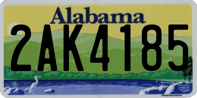 AL license plate 2AK4185