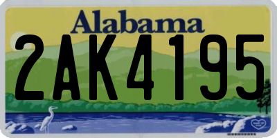 AL license plate 2AK4195